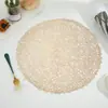 Bol para el hogar Redondo Aislante del calor Manteles individuales Creativo Moda Hueco Plástico Restaurante Occidental Estilo Europeo Teslin PVC Alfombrilla