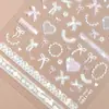 Redanco Nuevo Encaje en Relieve 5D Adorno de Lazo para Uñas Calcomanía de Arte de Uñas Ligera Calcomanía Tridimensional para Uñas Dr-1108