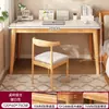 Estantería de Escritorio Mesa Integrada Habitación de Niñas Mesa de Computadora para el Hogar con Cajones Patas de Madera Maciza Pared Mesa de Estudio para Estudiantes