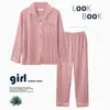 Pijamas para Mujer Primavera, Otoño e Invierno Nuevo Cárdigan de Manga Larga para Mujer Lindo Traje de Dos Piezas de Dibujos Animados Ropa Casual para el Hogar Venta al por Mayor
