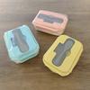 Fiambrera de plástico para niños color Morandi estudiante oficinista sellada caja crisper refrigerador horno microondas