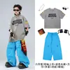 Ropa infantil moderna de street dance hip-hop trajes de manga corta para niños y niñas atuendos de actuación de baile hip-hop para niños para actuaciones callejeras