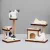 1:12 casa de muñecas casa de muñecas mini muebles escena miniatura simple liso en blanco estructura para trepar gatos
