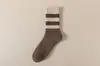 Calcetines de Lana Merino Súper Gruesos para Mujer, Calcetines de Media Pantorrilla Otoño/Invierno, Calcetines de Algodón Más Gruesos y Cálidos con Forro de Felpa, Calcetines de Rizo Rayados