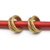 Novo Pulseira Mais Vendida Clipe de Orelha Pingente Acessórios de Colar DIY Acessórios de Cobre Clipe de Orelha Plissado Unilateral de Linha Dupla
