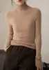 Suéter Base de Cuello Alto de Lana para Mujer, Sin Bombeo, Hilo Especial del Yangtsé 120 Pares, Sin Costuras