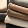 Venta al por mayor transfronteriza del fabricante Pantalones de lana de punto liso engrosados 100% lana para otoño e invierno para mujer, grandes cantidades en stock