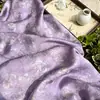 Flor de Estrella Niebla Púrpura Tejido de Seda Fragante Jacquard de Rayón Nuevo Estilo Chino Estilo Nacional Chaleco Hanfu Tela para Qipao