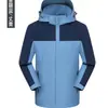 Macacão de Trabalho Personalizado com Gola Alta e Logo Impresso, Estilos Finos e Grossos para Outono e Inverno, Forrado com Lã, Jaqueta Três em Um à Prova de Vento e Impermeável