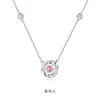 Colar pequeno quadrado de diamante brilhante design de nicho feminino temperamento de luxo leve minimalista corrente de clavícula senso de alta qualidade celebridade da internet estilo frio