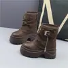 Tacones Súper Altos 2026 Nuevas Botas de Moda con Suela Gruesa de Corte Bootcut Botines Cortos Zapatos de Mujer Otoño Invierno Aumento de Altura para Personas Bajas Botines Cortos