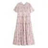 Venta al por mayor 2026 Verano Estilo Europeo y Americano Ropa de Mujer Algodón Estampado Casual Vacaciones Vestido Bohemio 8960