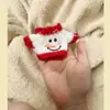 Accesorios para Juguetes Altura 14cm Perro de Puerta Tejido Bordado Perro Elfo Muñeca de Trapo Muñeca de Navidad de Lana Suéter