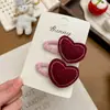 Nuevo Estilo de Invierno Pinza para el Cabello con Forma de Corazón Rojo y Rosa y Manzana, Lindo Accesorio para el Cabello, Adorno para el Cabello de Niña Dulce, Pasador, Pinza para Flequillo