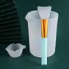 Ferramenta de Copo Medidor de Silicone para DIY de Resina Cristal 30ml 100ml 250ml Bastão de Mistura Copo Medidor para Dosagem e Mistura