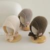 Gorro de Punto con Protección para las Orejas para Niñas en Otoño e Invierno Grueso de Lana Gorro Lei Feng Color Sólido Correa Linda Gorro Volador para Hombres Tendencia Coreana