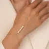 2026 Nuevo Más Vendido Pulsera sin Dedos de Borlas Multicapa para Mujer Estrella de Cinco Puntas Circonita Dedo Conectado Pulsera sin Dedos Integrada