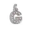 [Procesamiento Personalizado] Colgante de Acero Inoxidable con Incrustaciones de Diamantes de 26 Letras Estilo Europeo y Americano Transfronterizo para Collar y Pendientes DIY Accesorios Hechos a Mano