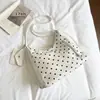 Bolso de hombro único de lunares estilo coreano transfronterizo, bolso de axila casual elegante, bolso tote de gran capacidad para el día a día, bolso de mujer