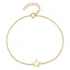 Conjunto de joias colar pulseira estrela prata de lei S925 estrela de cinco pontas moda simples design de nicho presente para amigas
