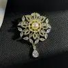 Broche de Lujo Retro Francés de Palacio con Borla y Perla para Traje, Solapa de Vestido, Accesorios, Ramillete de Cristal de Gama Alta