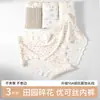 Bragas Florales de Encaje Estilo Campesino para Niña, Antibacterianas en la Entrepierna, Cintura Media, Ropa Interior Suave y Cómoda para Mujer
