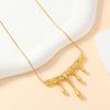 Collar transfronterizo de acero inoxidable caliente con sentido del diseño lava tridimensional gota de agua colgante fundido oro de 18k acero de titanio joyería de fábrica