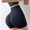 Shorts de cadera de miel con cara sonriente transfronterizos para mujer, de cintura alta, secado rápido, sin costuras, ajustados en la cadera, pantalones fitness de tres puntos, shorts deportivos de yoga