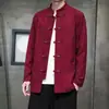 Otoño/Invierno 2026 Nuevo Estilo Chino para Hombre Cuello Alto Botón de Rana Retro Traje Tang Chaqueta Juvenil Holgada Casual