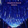 Chuveiro de meteoro interior levou tubo ao ar livre impermeável paisagem iluminação Ano Novo decoração de férias pendurado árvore colorido luzes cor quente