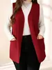 Chaleco de Traje Cruzado Europeo y Americano para Mujer 2026 Primavera Nuevo Estilo Chaleco sin Mangas en Capas Chaqueta Ropa Exterior Casual Elegante