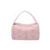 Bolsa de Cosméticos com Zíper de Veludo Estampado de Grande Capacidade Bolsa de Armazenamento para Amigos Viajarem com Bolsa de Mão de Grande Capacidade