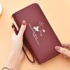 Billetera para Mujer Larga 2025 Nueva Moda Clutch de Muñeca Caricatura Mariposa Doble Capa Cierre Cremallera Gran Capacidad Bolsa para Teléfono Móvil