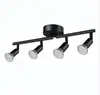 Foco Led de Techo de 4 y 6 Cabezales Transfronterizo para Sala de Exposiciones Montaje Superficial Pared de Fondo Cocina Foco Ajustable