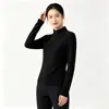 Top antibacterial de media cremallera con cuello alto de 10A, camiseta térmica de manga larga tech para otoño/invierno, camisa casual de secado rápido para exteriores