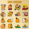 Broche Explosivo de Capibara Insignia de Metal de Dibujos Animados Lindos Insignia de Animal Capibara Colgante Decorativo para Mochila Infantil