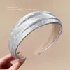 Diadema vintage de lunares plisada de ala ancha para mujer, casual y única, con un toque de alta gama, diadema versátil que hace que la cabeza se vea más alta y el rostro parezca más pequeño