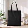 Bolsa Tote de Lona Personalizada para Trabalho e Deslocamento Bolsa de Armazenamento Portátil Grande Capacidade Bolsa de Lona em Branco Impressão de Logo Feita Sob Medida