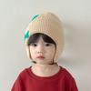 Gorro de bebé de otoño e invierno, bonito gorro de lana de punto súper bonito para niños y niñas, resistente al viento, con protección auditiva, cálido para niños.