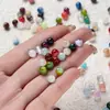 Cuentas de Lentejuelas de Color Mixto de 6 mm Incrustadas en Resina, Cuentas de Resina con Degradado Soñador para Pulseras y Collares Hechos a Mano DIY