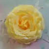Rosa simulación flor de camelia forma fija accesorios para la cabeza florales sombrero de paja accesorios para chanclas flor para la cabeza flor artificial venta al por mayor