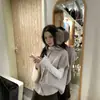 Chaleco de punto coreano estilo ins de capas suelto de cuello alto para mujer, otoño e invierno, dulce, de un solo pecho, top corto