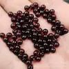 Cuentas Redondas de Granate Imitación Cuentas Sueltas de Jade Imitación Cuentas de Vidrio Rojo Sangre de Pollo Pulsera Collar Accesorios de Joyería Cuentas