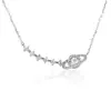 Colar Planeta Zircônia Super Brilhante de Prata de Lei S925 Feminino Nicho Luxo Acessível Elegante Versátil Corrente Clavícula Novos Acessórios
