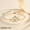 Pulsera Popular de Trébol de Cuatro Hojas Transfronteriza para Mujer, Diseño de Nicho de Alta Gama, Cara de Flor de Coche de Trébol de Cuatro Hojas, Joyería de Mano de Estilo Clásico