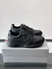 Sapatos casuais masculinos de couro genuíno com logo triangular transfronteiriço PRA sola grossa com aumento de altura cadarço sapatos brancos estilo europeu e americano comércio exterior em estoque
