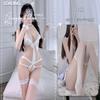 Lencería Sexy Flor de Durazno Romántica Sexy Perspectiva de Tres Puntos Gato Uniforme Coqueto Conejita Archivo Abierto Deseo Puro 272