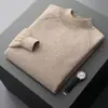 Outono e inverno homens meia gola tartaruga Raglan camisola de caxemira suéter masculino cor sólida all-match pura cashmere malha camisa de fundo homens
