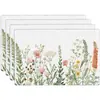 Mantel individual de lino subfloral de venta caliente transfronterizo para primavera y verano, impresión digital, rectangular termoaislante, mantel individual occidental, mantel de mesa, base para plato, venta al por mayor