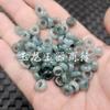 Jade jade azul água grande furo jade fivela anel jade contas soltas rasas óleo verde anéis pulseira colar acessórios contas